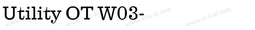 Utility OT W03字体转换